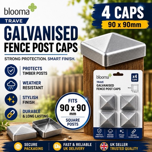 Caps 90mmx90mm galvanised - 90mmx90mm,