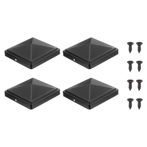 4pcs pyramid post cap 4 - 4", x
