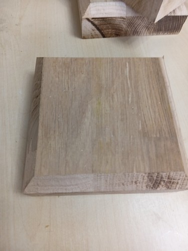 Solid oak fence post caps - oak,