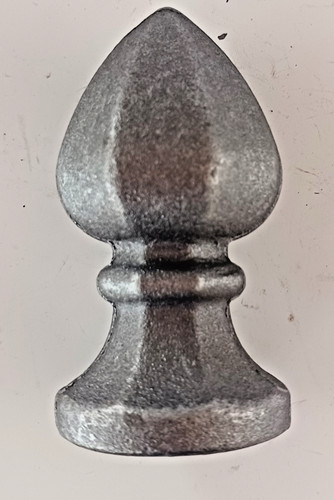 Solid cast steel post tops - tops,