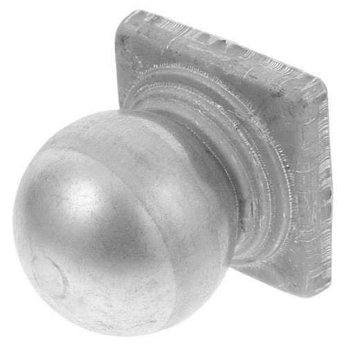 Silver metal fence post cap - metal,