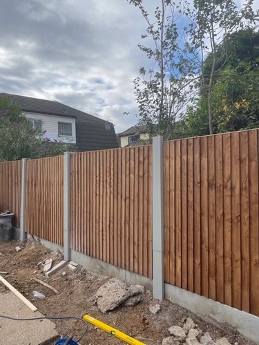Slotted concrete fence - slotted, post