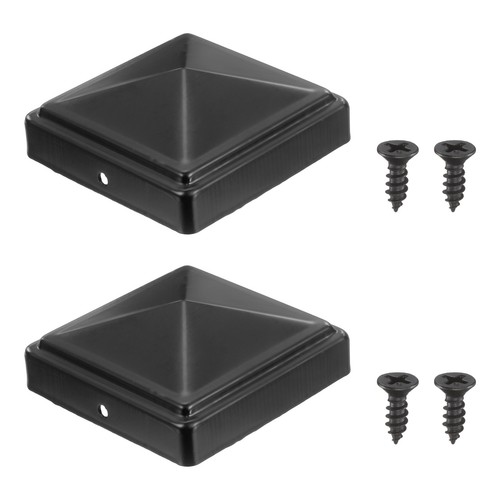 Pcs black pyramid post - post, cap