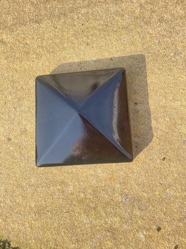 Metal fence post caps pyramid - fence,